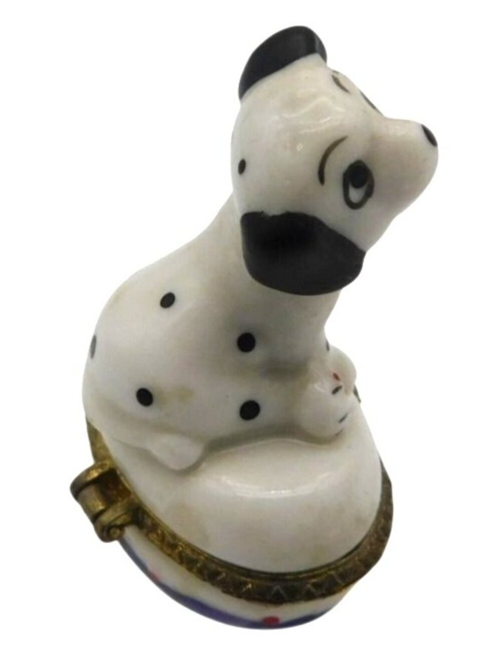 Dalmatian Dog Puppy Porcelain Trinket Box Hinged - Picture 4 of 8